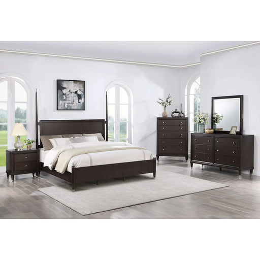Niguel Brown 5-piece Poster Bedroom Set Default -DTYStore
