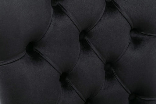 Nikki Collection Modern, High-end Tufted Solid Wood Contemporary Velvet Upholstered Dining Chair with Wood Legs Nailhead Trim 2-Pcs Set, Black, SW2001BK Default -DTYStore