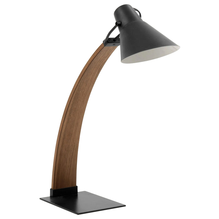 Noah Mid-Century Modern Table Lamp in Walnut and Black by LumiSource Default -DTYStore