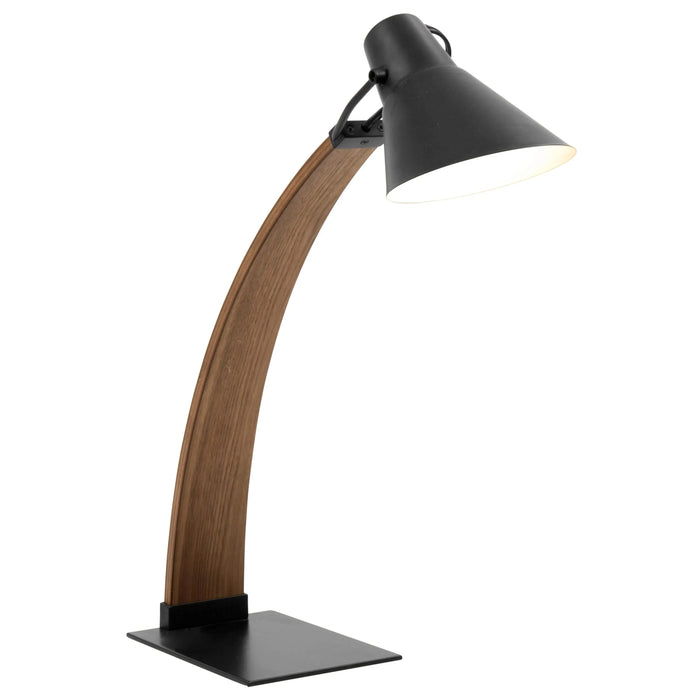 Noah Mid-Century Modern Table Lamp in Walnut and Black by LumiSource Default -DTYStore