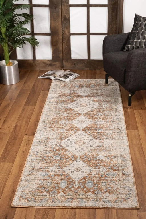 Noble GC_GEN7004 Rust 5 ft. 3 in. x 7 ft. 3 in. Area Rug Default -DTYStore
