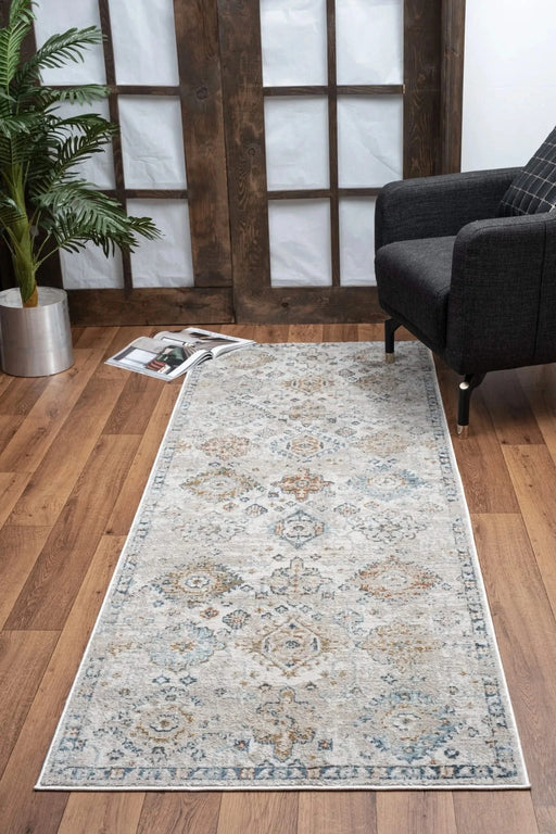 Noble GC_GEN7006 Ivory 5 ft. 3 in. x 7 ft. 3 in. Area Rug Default -DTYStore