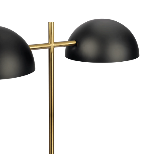 Nova Hydro Black Table Lamp with On/Off Switch, Double Lamp, Faux Marble Base 22.4' H X 20' W X 7.9' D for Living Room, Desk Lamps for Office Reading Default -DTYStore