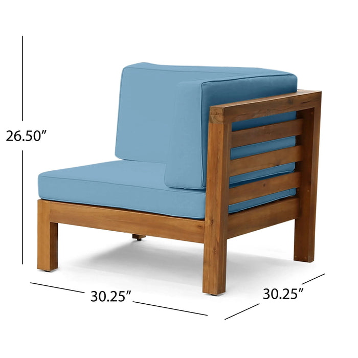 OANA 3-Piece LOVE SEAT SET WITH COFFEE TABLE, BLUE Default -DTYStore