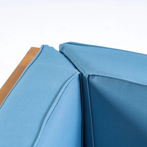 OANA 3-Piece LOVE SEAT SET WITH COFFEE TABLE, BLUE Default -DTYStore