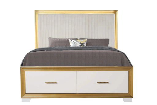 OBSESSION Contemporary Style 5PC Queen Bedroom Set Made with Wood & Gold Finish Default -DTYStore