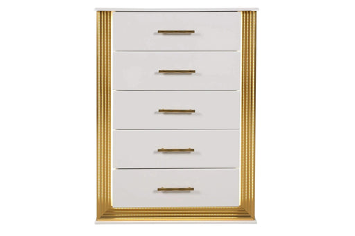 OBSESSION Contemporary Style 5PC Queen Bedroom Set Made with Wood & Gold Finish Default -DTYStore