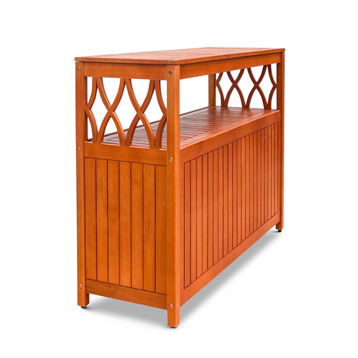Eucalyptus Outdoor Sideboard Weather Resistant Finish Buffet Cabinet