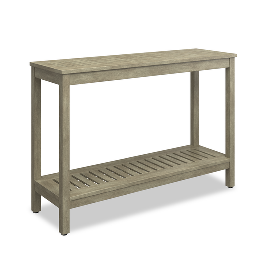 DTY Outdoor Living Eucalyptus Wood Console Table, Two-Shelf Outdoor Buffet, Weather-Resistant Finish - Multiple Colors Available