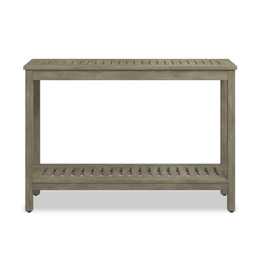 DTY Outdoor Living Eucalyptus Wood Console Table, Two-Shelf Outdoor Buffet, Weather-Resistant Finish - Multiple Colors Available