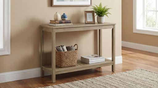 DTY Outdoor Living Eucalyptus Wood Console Table, Two-Shelf Outdoor Buffet, Weather-Resistant Finish - Multiple Colors Available