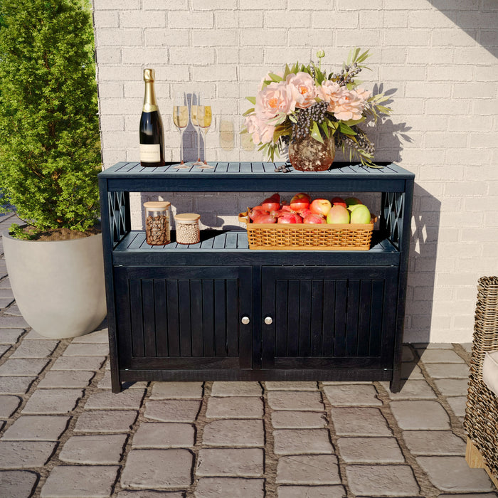 Longs Peak Eucalyptus Outdoor Sideboard Espresso -DTYStore