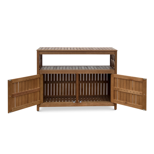 Eucalyptus Outdoor Sideboard Weather Resistant Finish Buffet Cabinet