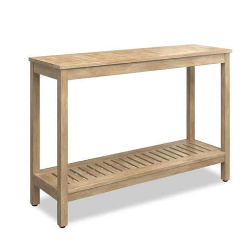 DTY Outdoor Living Eucalyptus Wood Console Table, Two-Shelf Outdoor Buffet, Weather-Resistant Finish - Multiple Colors Available