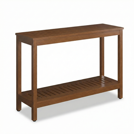 DTY Outdoor Living Eucalyptus Wood Console Table, Two-Shelf Outdoor Buffet, Weather-Resistant Finish - Multiple Colors Available