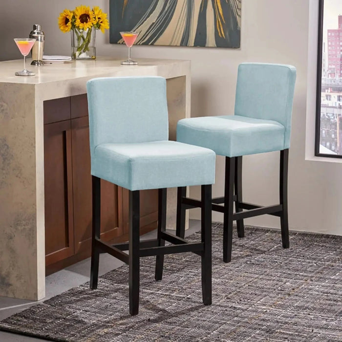 [OLD SKU: 52480.00F] 30-inch Fabric Barstool with Solid Wood Frame (Set of 2) Default -DTYStore