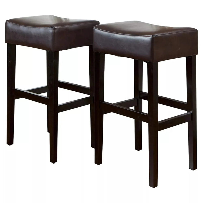 [OLD SKU: 74504.00] Set of 2, 30' Backless Faux Leather Counter Height Barstool Default -DTYStore
