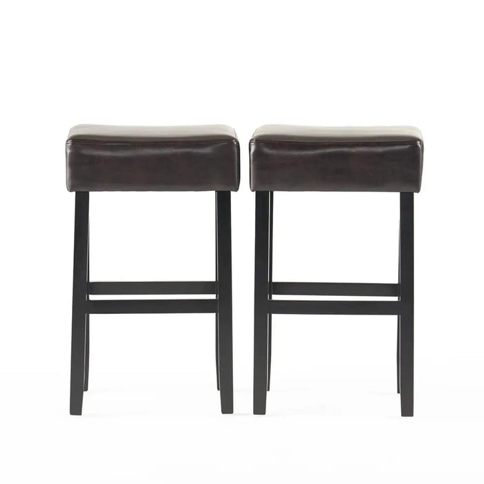 [OLD SKU: 74504.00] Set of 2, 30' Backless Faux Leather Counter Height Barstool Default -DTYStore