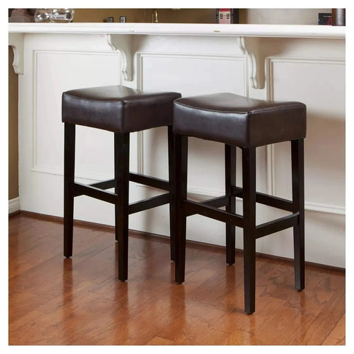 [OLD SKU: 74504.00] Set of 2, 30' Backless Faux Leather Counter Height Barstool Default -DTYStore
