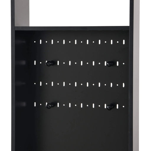 ON-TREND Contemporary 39.3''Wx70.8''H Hall Tree Storage with Cushioned Storage Bench, Multifunctional Hallway Shoe Cabinet with Pegboard, Modern Coat Rack with 4 Hooks for Entryway, Mudroom, Black Default -DTYStore