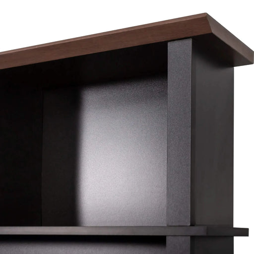 ON-TREND Farmhouse 4-in-1 Hall Tree with 6 Hooks, Practical Walnut Entryway Bench with Adjustable Shelves, Wooden Style Rustic Shoe Organizer with 16 Open Compartments for Mudroom, Living Room, Black Default -DTYStore