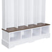 ON-TREND Farmhouse 59'W Wide Hall Tree with 8 Hooks, Practical Entryway Bench with Open Compartments, 76.7'H Modern 3-in-1 Wooden Style Coat and Shoe Rack for Mudroom, Living Room, White Default -DTYStore