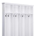 ON-TREND Farmhouse 59'W Wide Hall Tree with 8 Hooks, Practical Entryway Bench with Open Compartments, 76.7'H Modern 3-in-1 Wooden Style Coat and Shoe Rack for Mudroom, Living Room, White Default -DTYStore