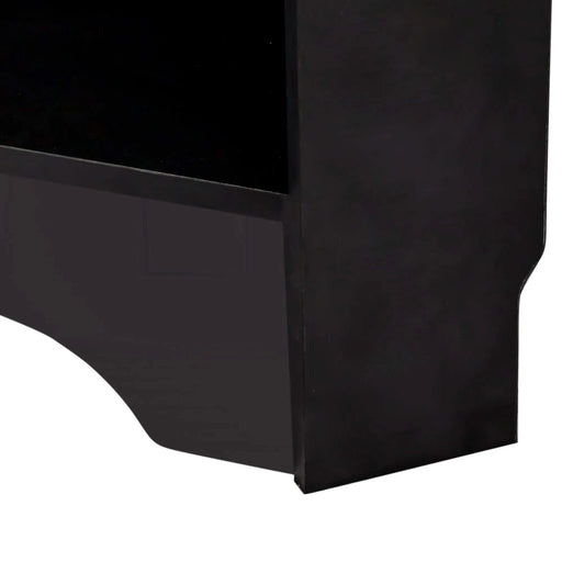 ON-TREND Minimalist Corner Hall Tree with Shoe Bench, Versatile Entryway Coat Rack with 4 Hooks, Corner Cabinet with Adjustable Shelf for Hallway, Living Room, Black, 29.5''W*71.6''H Default -DTYStore