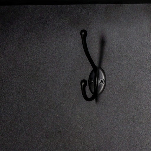 ON-TREND Minimalist Corner Hall Tree with Shoe Bench, Versatile Entryway Coat Rack with 4 Hooks, Corner Cabinet with Adjustable Shelf for Hallway, Living Room, Black, 29.5''W*71.6''H Default -DTYStore