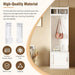 ON-TREND Minimalist Slim Hall Tree with Cabinet & 6 Hanging Hooks, Multi-functional Storage Bench with Coat Rack, Elegant Foyer Cabinet for Hallway, Living room, White (OLD SKU: WF313577AAK) Default -DTYStore