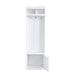 ON-TREND Minimalist Slim Hall Tree with Cabinet & 6 Hanging Hooks, Multi-functional Storage Bench with Coat Rack, Elegant Foyer Cabinet for Hallway, Living room, White (OLD SKU: WF313577AAK) Default -DTYStore