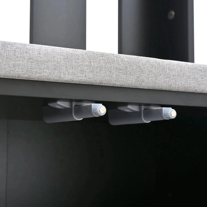 ON-TREND Modern Luxury 4-in-1 Hall Tree with Cushion, Versatile Coat Rack with 8 Gold Hooks and Legs, Entryway Bench with Adjustable Shelves & Fluted Doors for Hallway, Living Room, Black, 23.6'*70.8' Default -DTYStore