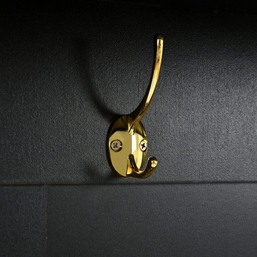 ON-TREND Versatile 4-in-1 Hall Tree with 6 Golden Hooks, Wood Grain Bench with Multiple Storage Space, Entryway Coat Rack with 2 Drawers for Living Room, Hallway, Black, 76.6''H (OLD SKU:N721S000034B) Default -DTYStore