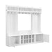 ON-TREND Wide Design Hall Tree with Storage and Bench, 4-IN-1 Multi-functional Entryway Bench with Coat Rack and Shoe Cubbies, Practical Furniture for Hallway, White(OLD SKU: SD000025AAK) Default -DTYStore