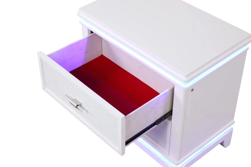 OPIUM King 4 Pc Bedroom set in Milky White Default -DTYStore