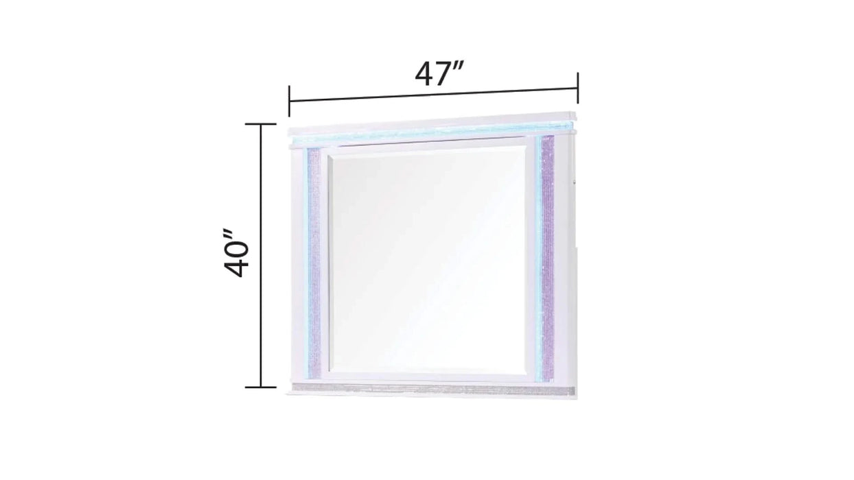 OPIUM King 5 Pc Bedroom set in Milky White Default -DTYStore