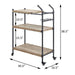 Oak and Sandy Black 2-Shelf Serving Cart Default -DTYStore