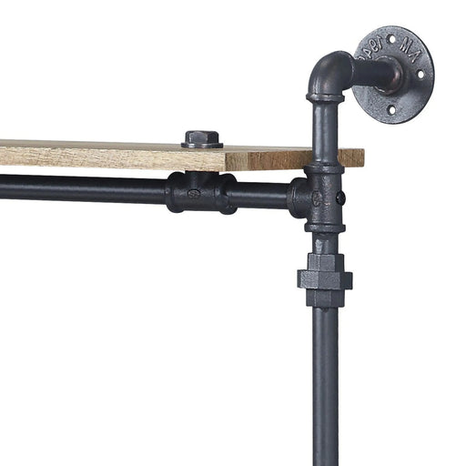 Oak and Sandy Black Rectangle 3-Tier Wall Shelf Default -DTYStore