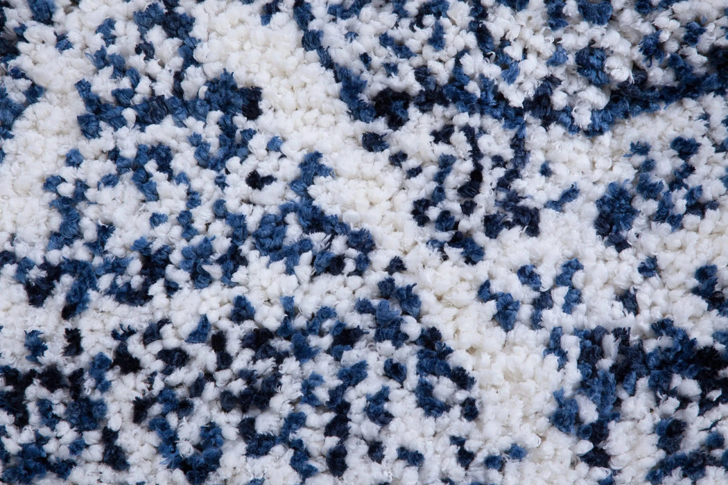 Oasis Delphine Royal Blue and White Polyester Area Rug Default -DTYStore