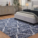 Oasis Delphine Royal Blue and White Polyester Area Rug Default -DTYStore
