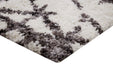 Oasis Juno White and Dark Gray Polyester Area Rug Default -DTYStore