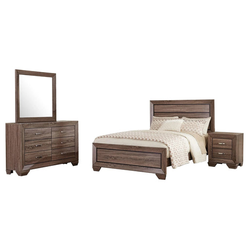 Oatfield Washed Taupe 4-piece Queen Bedroom Set Default -DTYStore