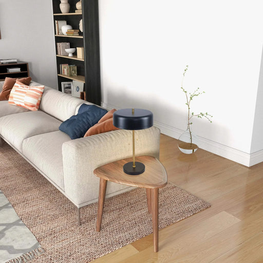 Obni Nordic Home Creative Romantic Warm Desk Bedside Table Lamp, Black Metal with White Inner Shade, 20-inch Default -DTYStore