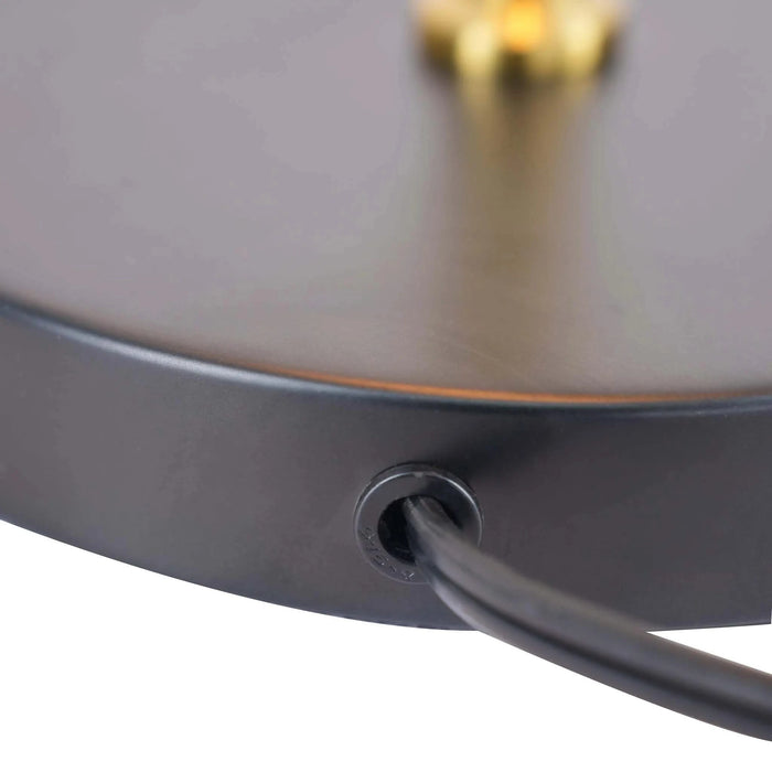 Obni Nordic Home Creative Romantic Warm Desk Bedside Table Lamp, Black Metal with White Inner Shade, 20-inch Default -DTYStore