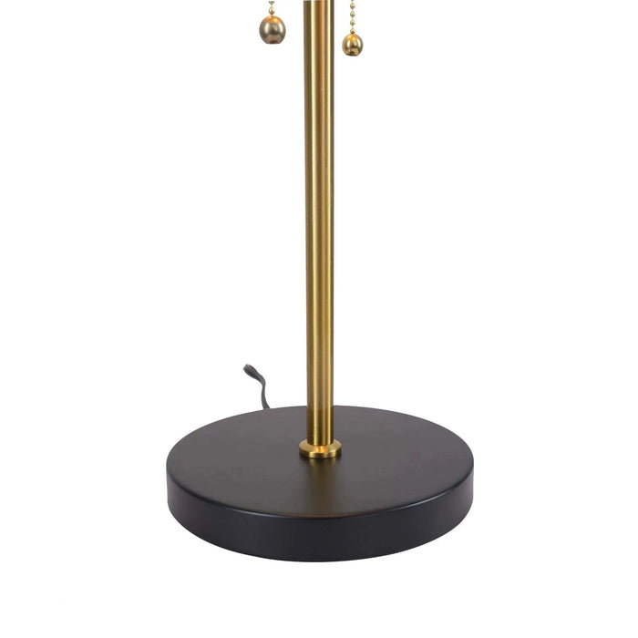 Obni Nordic Home Creative Romantic Warm Desk Bedside Table Lamp, Black Metal with White Inner Shade, 20-inch Default -DTYStore