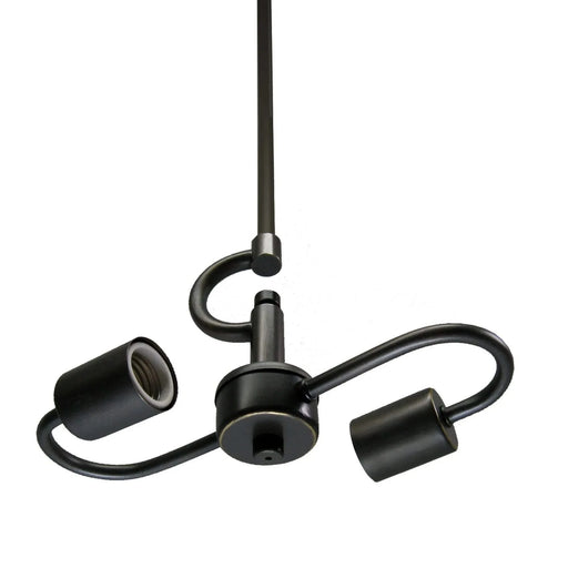 Oil Rubbed Bronze Color Pendant Light Fixture for 2 Lights, Vintage Ceiling Hanging Light Fixture with Fabric Cord for Home Lightning Default -DTYStore