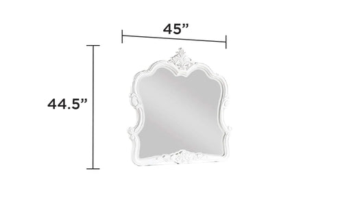 Opulence Modern Style 4 Pc King Bedroom Set Made with Wood in Pearl White Default -DTYStore