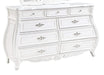 Opulence Modern Style 4 Pc Queen Bedroom Set Made with Wood in Pearl White Default -DTYStore