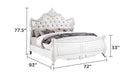 Opulence Modern Style 4 Pc Queen Bedroom Set Made with Wood in Pearl White Default -DTYStore