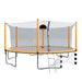 Orange 16FT Trampoline with Basketball Hoop and Soccer Goal, Inner Safety Enclosure, Steel Frame Default -DTYStore